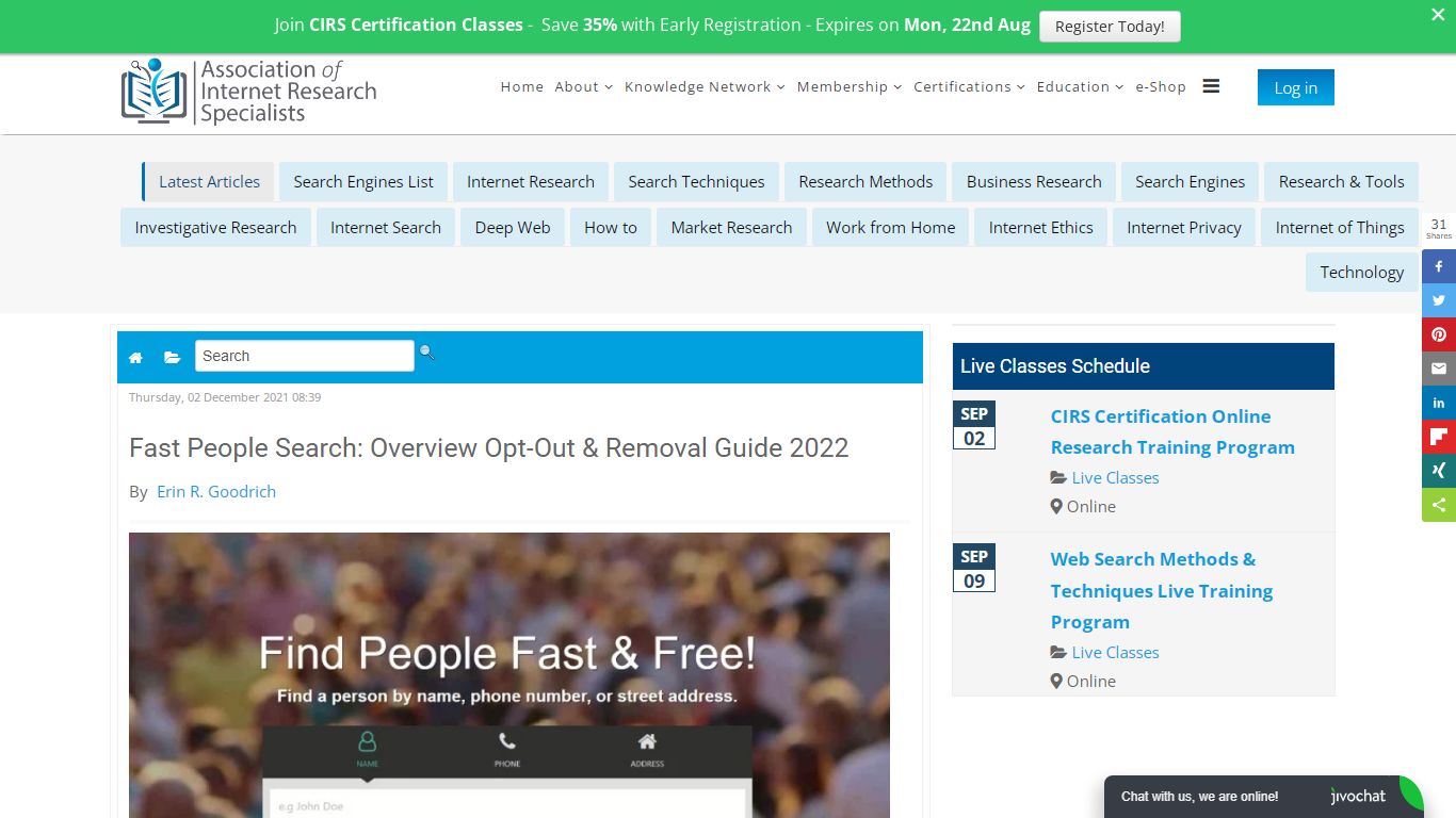 Fast People Search: Overview Opt-Out & Removal Guide 2022 - AOFIRS